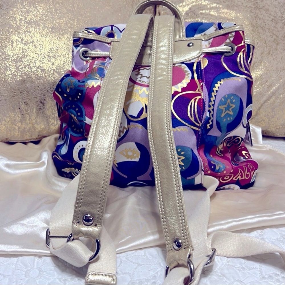Coach Poppy Multicolor Backpack - Picture 3 of 3
